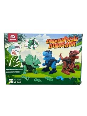 Assemble Puzzle Dinosaurs In Box Like New Coogam